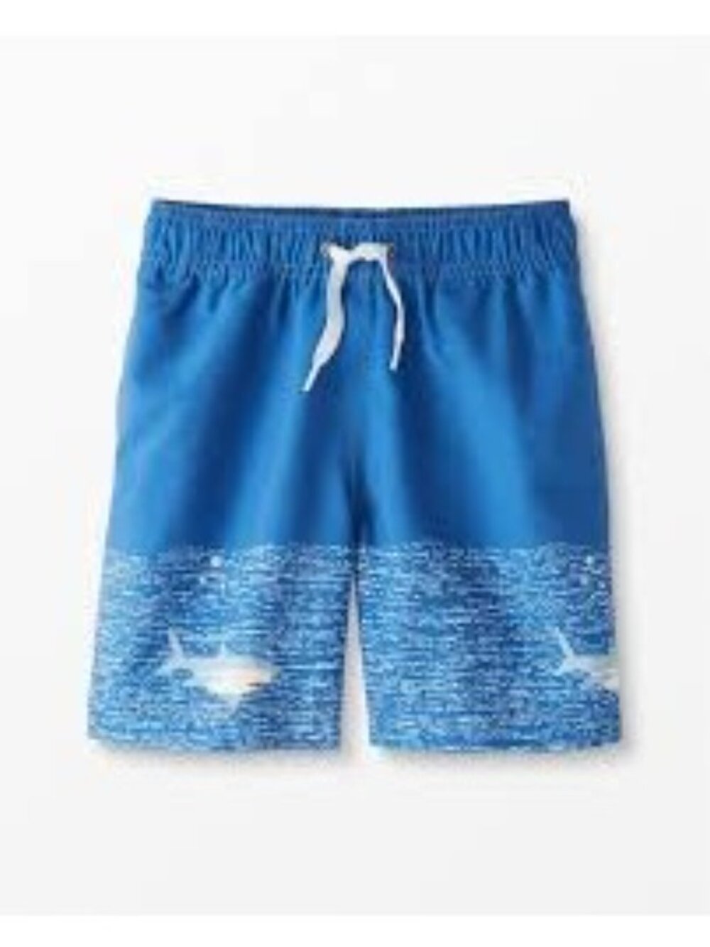 Hanna Andersson Blue Circling Sharks Swim Trunks, Size 5